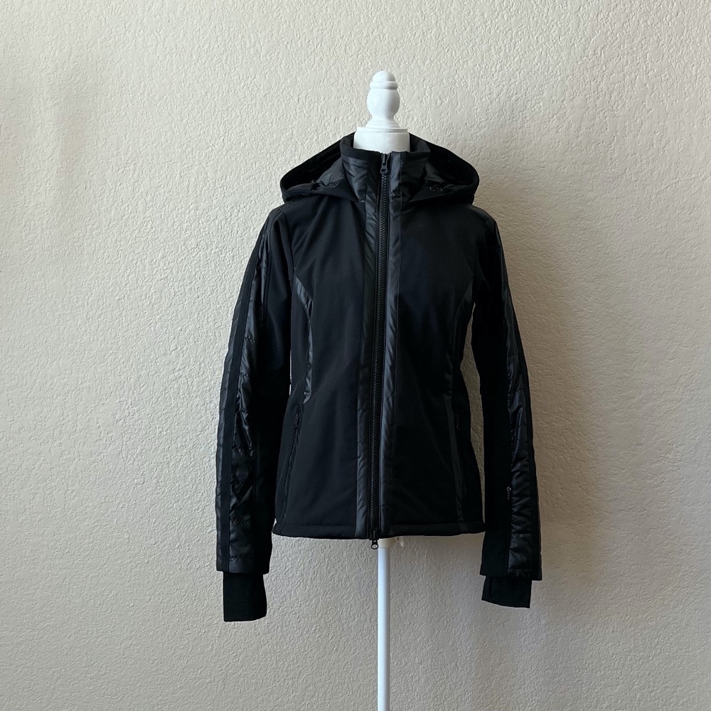Athleta Women’s Recco Advanced Technology Zip Hoodie Jacket Black, size S